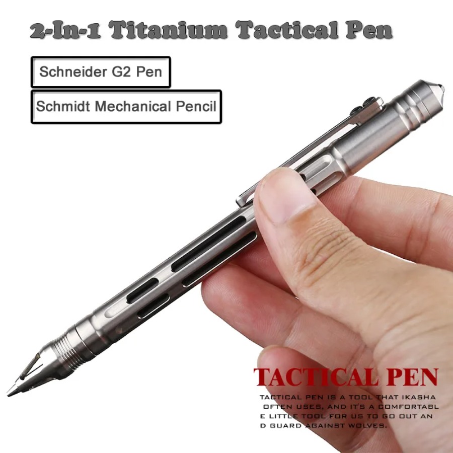 티타늄 2-in-1 전술 펜 연필 젤 잉크 펜 호신용  - Pen Tactical Glass 리뷰 및 가격