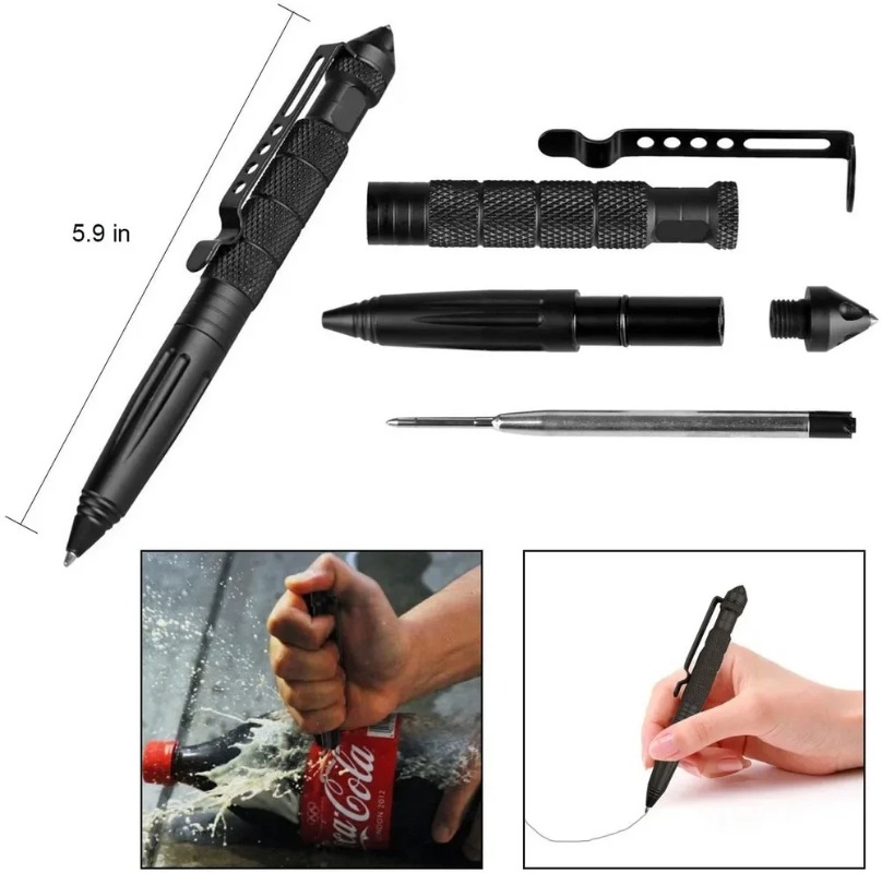 다기능 군사 전술 펜 학교 학생 사무실 볼펜 금속 비상 - Pen Tactical Glass 리뷰 및 가격